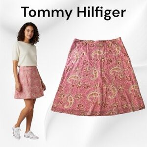 Tommy Hilfiger Cotton Aline Paisley Skirt Size 16
